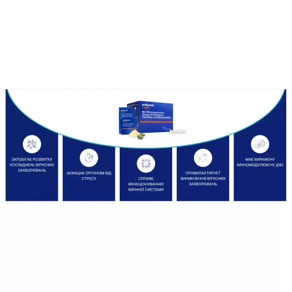 Комплекс витаминов для иммунитета Ортомол, I-care, Orthomol, 30 пакетиков - Фото 2