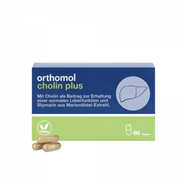 Комплекс для печени Ортомол, Cholin Plus, Orthomol, 60 капсул