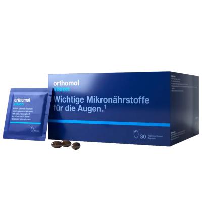Витаминно-минеральный комплекс для терапии патологий органов зрения Ортомол, Vision, Orthomol, курс на 30 дней (по 3 капсулы)