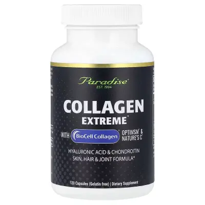 Коллаген Экстрим с BioCell-Коллагеном, Paradise Herbs, 120 капсул