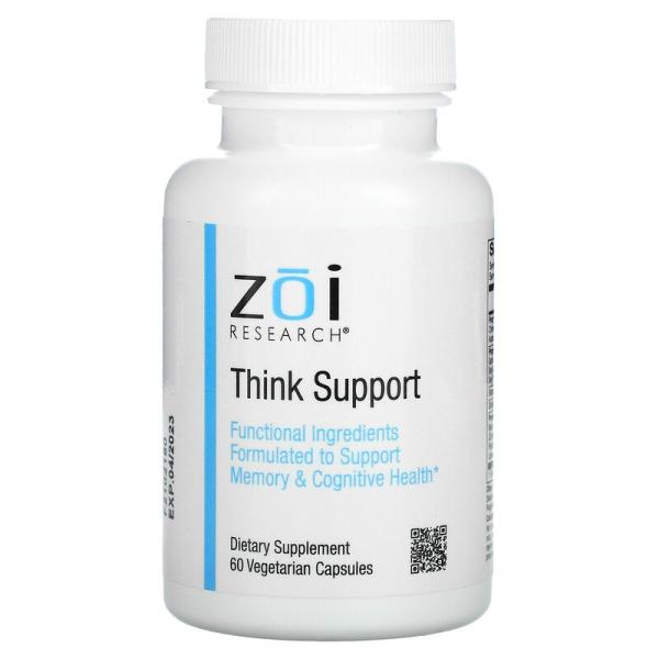 Поддержка мыслительных способностей, Think Support, ZOI Research, 60 растительных капсул - Фото 1