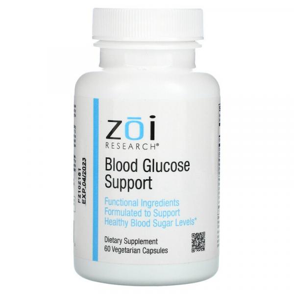 Поддержка уровня глюкозы в крови, Blood Glucose Support, ZOI Research, 60 растительных капсул - Фото 1