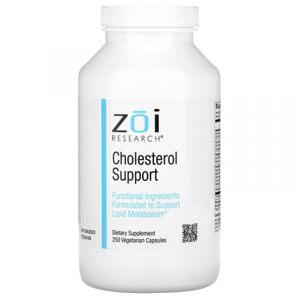 Поддержка уровня холестерина, Cholesterol Support, ZOI Research, 250 растительных капсул - Фото 1