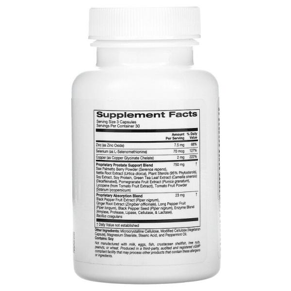 Поддержка здоровья простаты, Prostate Support, ZOI Research, 90 вегетарианских капсул - Фото 2