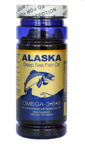 Рыбий жир, Омега 3-6-9, Golden Alaska Deep Sea Fish Oil, 1005 мкг, 100 капсул 