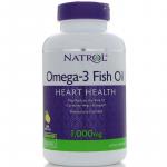 Рыбий жир, вкус лимона, Omega-3 Fish oil, Natrol, 1000 мг, 150 капсул  - Фото миниатюра 1