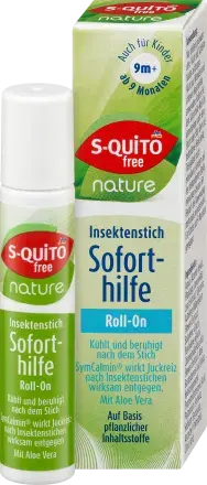 Успокаивающий шариковый аппликатор после укусов насекомых, S-quito free Soforthilfe Roll-on nature, 10 мл - Фото 1