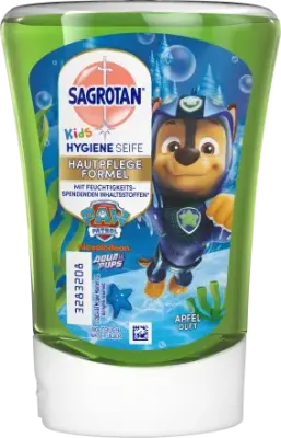 Наполнитель для автоматического дозатора с ароматом яблока, No-Touch Kids Refill Power, Apple, Sagrotan, 1 шт x 250 мл