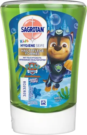 Наполнитель для автоматического дозатора с ароматом яблока, No-Touch Kids Refill Power, Apple, Sagrotan, 1 шт x 250 мл - Фото 1