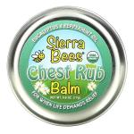 Бальзам для втирания в грудь, эвкалипт и перечная мята, Chest Rub Balm Eucalyptus Peppermint, Sierra Bees, 17 г - Фото миниатюра 1