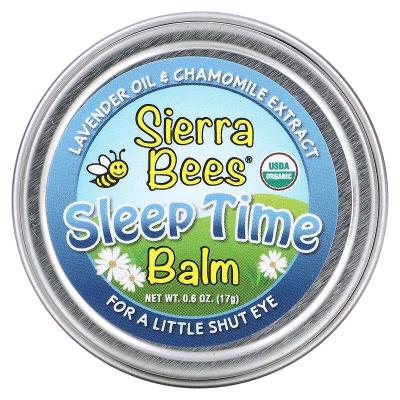 Бальзам для спокойного сна, лаванда и ромашка, Sleep Time Balm Stick Lavender Chamomile, Sierra Bees, 17 г