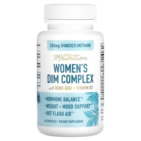 Комплекс DIM для жінок, Women's DIM Complex, SMNutrition, 250 мг, 60 капсул - Фото 1