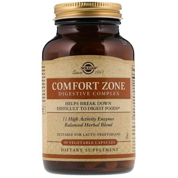 Пищеварительный комплекс Comfort Zone Digestive Complex, Solgar, 90 вегетарианских капсул - Фото 1