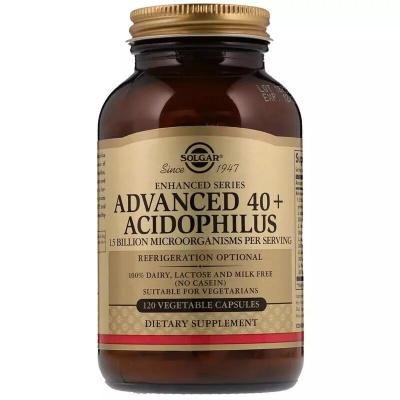 Улучшенный ацидофилус 40+, Advanced 40+ Acidophilus, Solgar, 120 вегетарианских капсул