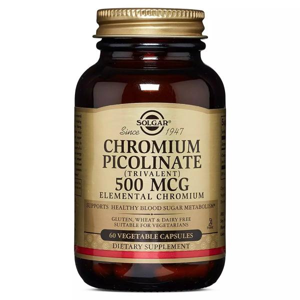 Хром Пиколинат, Chromium Picolinate, Solgar, 500 мкг, 60 капсул  - Фото 1