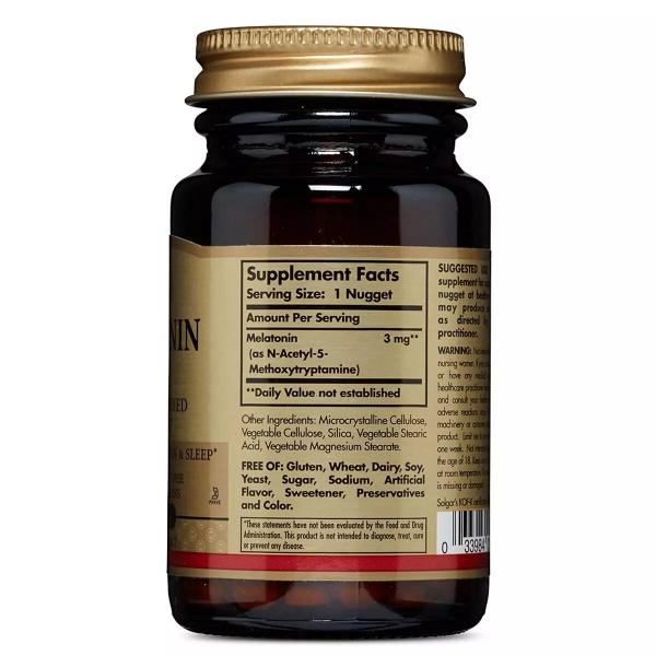Мелатонин, Melatonin, Solgar, 3 мг, 60 таблеток - Фото 2