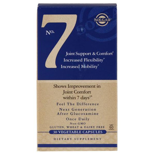 Комплекс комфорт и поддержка суставов, No.7 Joint Support, Solgar, 30 гелевых капсул  - Фото 1