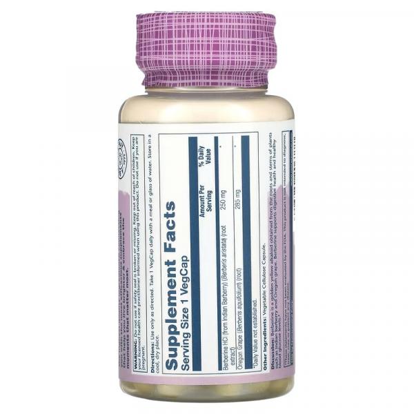 Екстракт кореня берберину, розширена формула, Berberine with Oregon Grape, Solaray, 60 вегетаріанських капсул - Фото 2