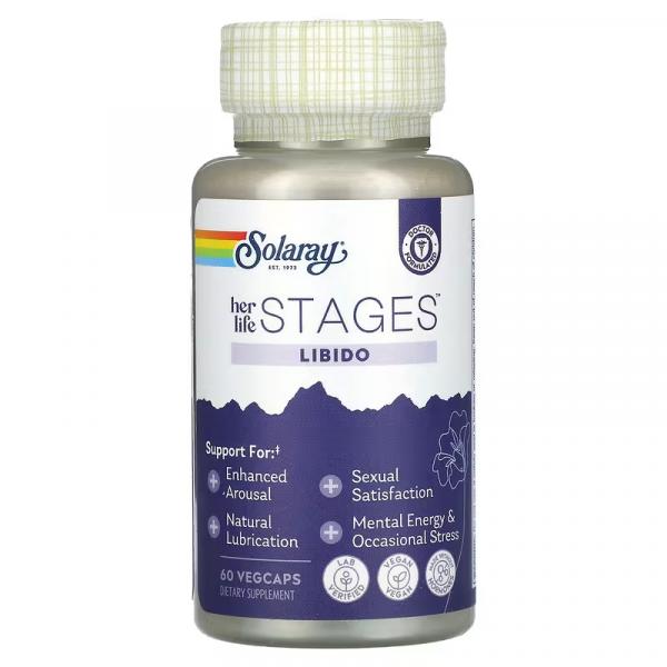 Лібідо, Libido, Solaray, Her Life Stages, 60 рослинних капсул - Фото 1