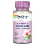 Экстракт цветков гибискуса, Hibiscus Vital Extract, Solaray, 250 мг, 60 растительных капсул - Фото миниатюра 1