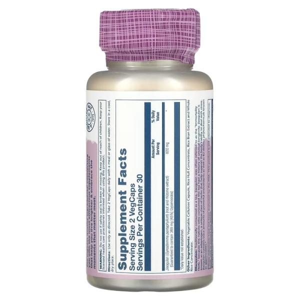 Экстракт корня гиностеммы, Jiaogulan, Solaray, 410 мг, 60 растительных капсул - Фото 2