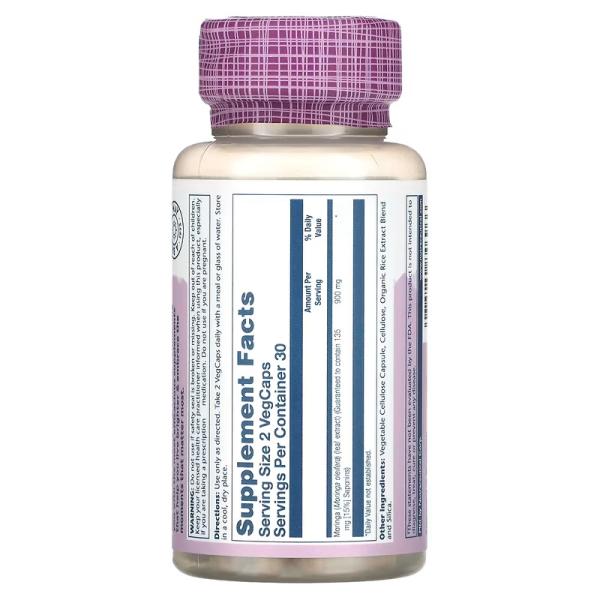 Экстракт из листьев моринги, Vital Excracts Moringa, Solaray, 450 мг, 60 растительных капсул - Фото 2