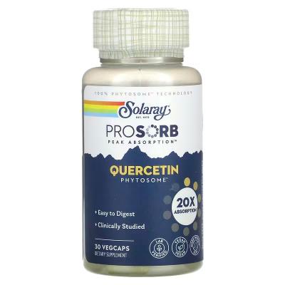 Фитосома кверцетина, Quercetin Phytosome, Solaray, 30 растительных капсул