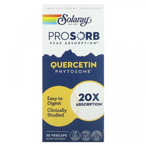 Фитосома кверцетина, Quercetin Phytosome, Solaray, 30 растительных капсул - Фото 2