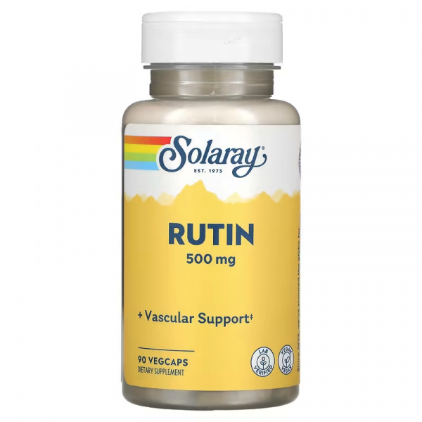 Рутин, Rutin, Solaray, 500 мг, 90 вегетарианских капсул - Фото 1
