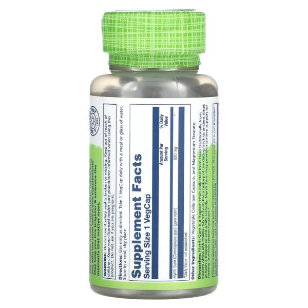 Камедь мирри, True Herbs Myrrh Gum, Solaray, 620 мг, 100 рослинних капсул - Фото 2