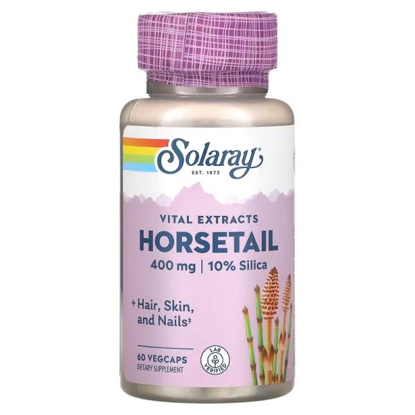 Екстракт хвоща, Vital Extracts Horsetail, Solaray, 400 мг, 60 вегетаріанських капсул - Фото 1