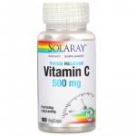 Витамин С, Vitamin C, Solaray, 500 мг, 100 капсул  - Фото миниатюра 1