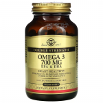 Рыбий жир, Омега 3 (Omega-3), Solgar, двойная сила, 700 мг, 60 капcул  - Фото миниатюра 1