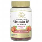Жевательный витамин D3 повышенной эффективности, со вкусом клубники, Ultra Potency Vitamin D3 Gummies Strawberry, Solgar, 125 мкг (5000 МЕ), 60 жевательных таблеток - Фото миниатюра 1