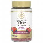 Цинк, підвищена ефективність, фруктове асорті, Zinc Gummies Ultra Potency Mixed Fruit, Solgar, 25 мг, 60 жувальних таблеток - Фото миниатюра 1