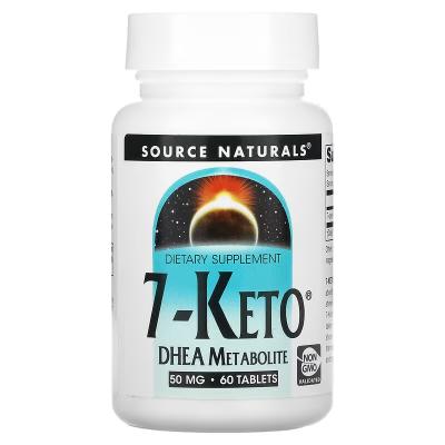 7-Keto, метаболит ДГЭА, 7-keto DHEA Metabolite, Source Naturals, 50 мг, 60 таблеток