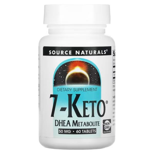 7-Keto, метаболит ДГЭА, 7-keto DHEA Metabolite, Source Naturals, 50 мг, 60 таблеток - Фото 1