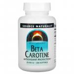 Бета-каротин, Beta Carotene, Source Naturals, 25 000 МЕ, 250 мягких таблеток - Фото миниатюра 1