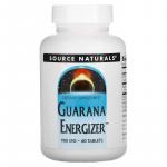 Энергетик с гуараной, Guarana Energizer, Source Naturals, 900 мг, 60 таблеток - Фото миниатюра 1