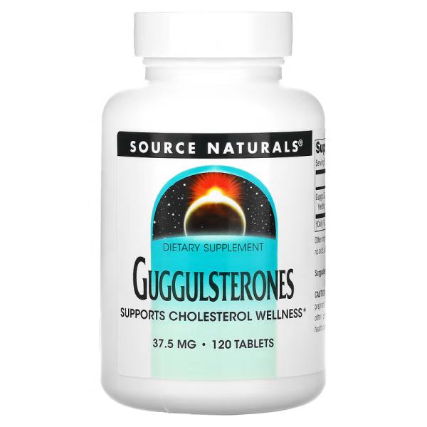 Гуггулстероны, Guggulsterones, Source Naturals, 37,5 мг, 120 таблеток - Фото 1