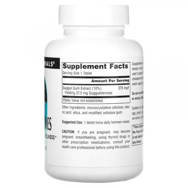 Гуггулстероны, Guggulsterones, Source Naturals, 37,5 мг, 120 таблеток - Фото 2