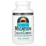 Комплекс хелата магния, Magnesium Chelate Complex, Source Naturals, 100 мг, 250 таблеток - Фото миниатюра 1