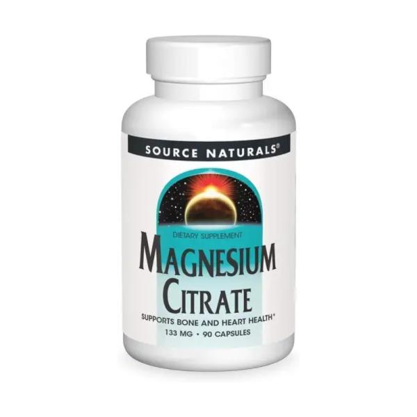 Цитрат магния, Magnesium Citrate, Source Naturals, 90 капсул - Фото 1