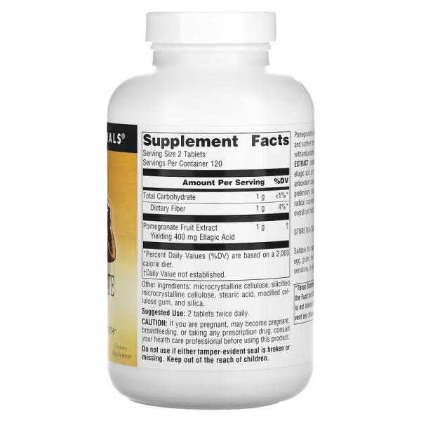 Экстракт граната, Pomegranate Extract, Source Naturals, 500 мг, 240 таблеток - Фото 2