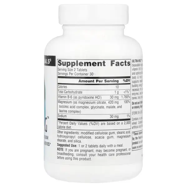 Магній (ультра), Ultra-Mag, Source Naturals, 60 таблеток - Фото 2