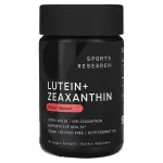Лютеїн і зеаксантин із кокосовою олією, Lutein + Zeaxanthin, Sports Research, 30 веганських капсул - Фото миниатюра 1