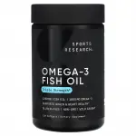 Рыбий жир с омега-3, тройная эффективность, Оmega-3 Fish Oil Triple Strength, Sports Research, 1250 мг, 120 мягких таблеток - Фото миниатюра 1