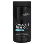 Рыбий жир с омега-3, тройная сила, Omega-3 Fish Oil Triple Strength, Sports Research, 1250 мг, 180 капсул - Фото миниатюра 1