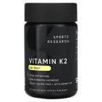 Вітамін K2, низька доза, Vitamin K2 Low Dose, Sports Research, 45 мкг, 90 рослинних капсул - Фото миниатюра 1