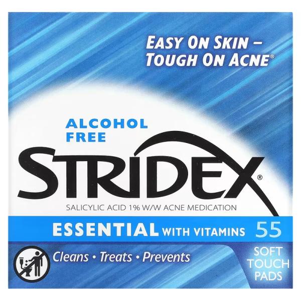 Контроль акне, без спирта, Single-Step Acne Control, Stridex, 55 мягких салфеток - Фото 1